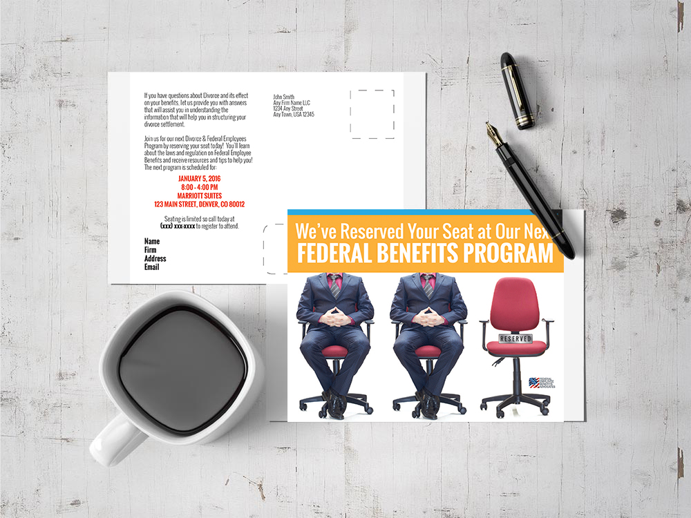 Divorce Seat Reserved FEBA Postcards